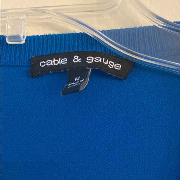 Cable & Gauge Blue Cardigan Sweater - Picture 4 of 7